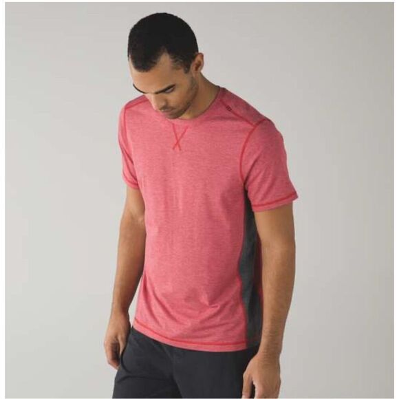 Lululemon T.H.E. Crew orange red gray size medium - Picture 1 of 7